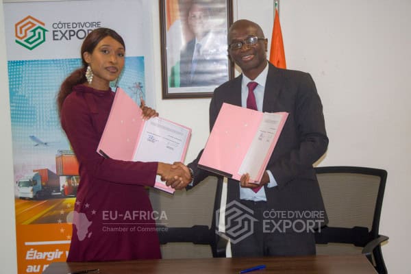 La Chambre de Commerce Union Européenne-Afrique et l’Agence Côte d’Ivoire Export signent un partenariat en faveur des exportations ivoiriennes