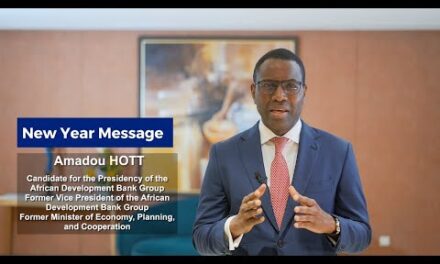 Message de nouvel an de M. Amadou Hott, candidat à la présidence du Groupe de la Banque Africaine de Développement